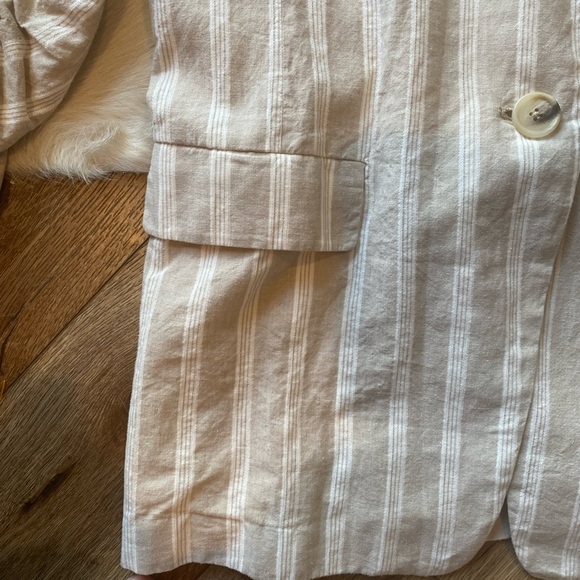 Free People Linen Fern Blazer striped oversized - Picture 10 of 12